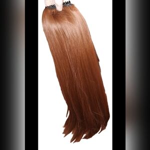 Womens Long Straight Claw Clip On Ponytail Extension - Auburn
